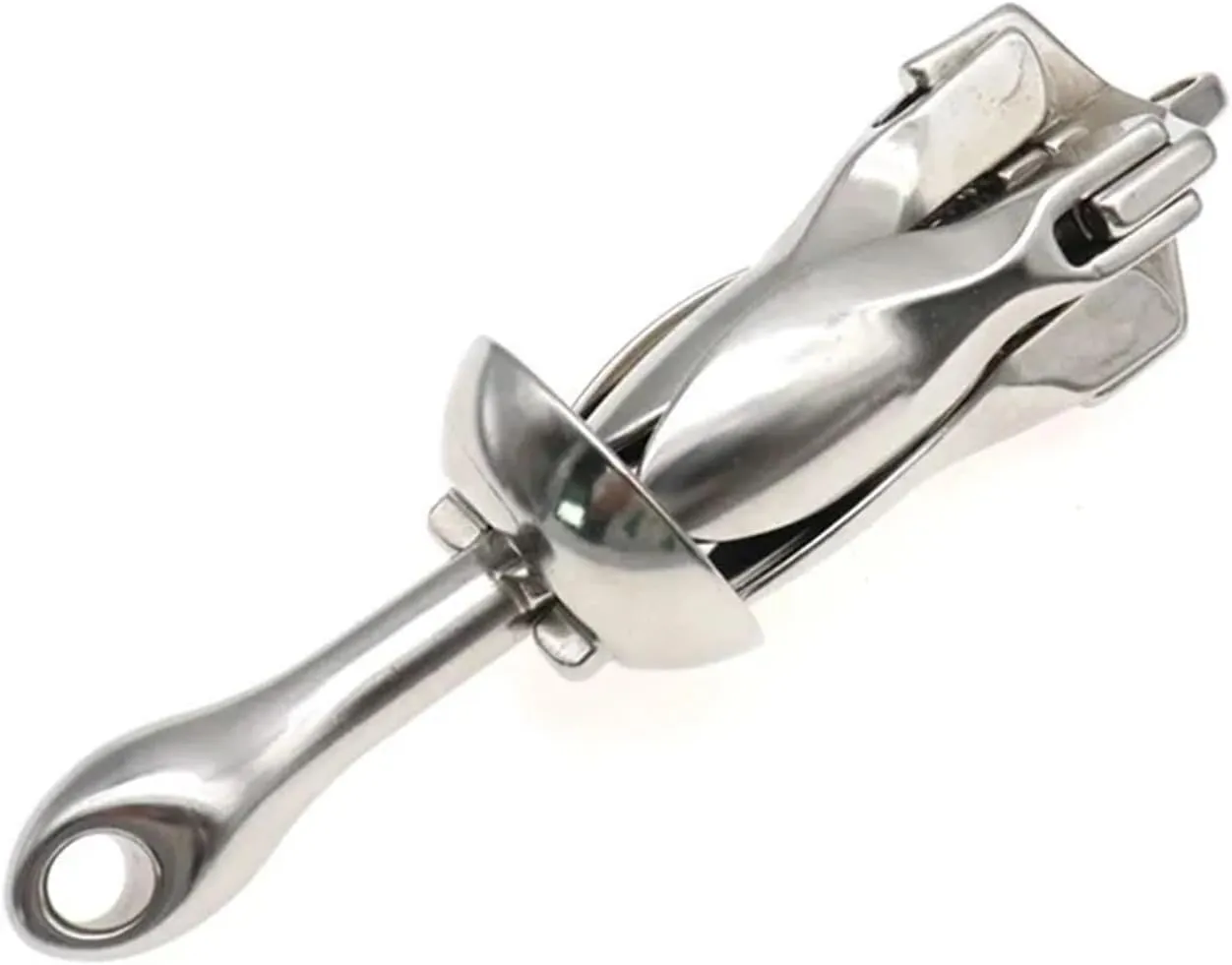 Stainless Steel Durable 1.5 KG/0.7KG Docking Hardware Boat Folding Grapnel Anchor for Boat Marine Yacht Deck Hardware Accessories