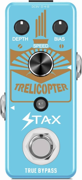 Stax Tremolo Guitar Pedal Optical Tremolo Effect Pedal Speed/Bais/Depth Modes True Bypass.
