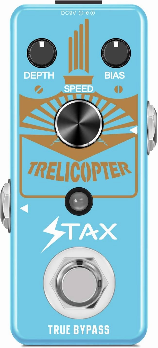 Stax Tremolo Guitar Pedal Optical Tremolo Effect Pedal Speed/Bais/Depth Modes True Bypass.