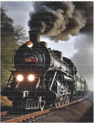 Steam Train Building Block Puzzle Personalized Building Bricks For Adults Square Shaped Block Puzzle Building Family Keepsake Diy Brick Block Puzzles Valentine'S Day Gifts For Home Decor Brick Puzzle