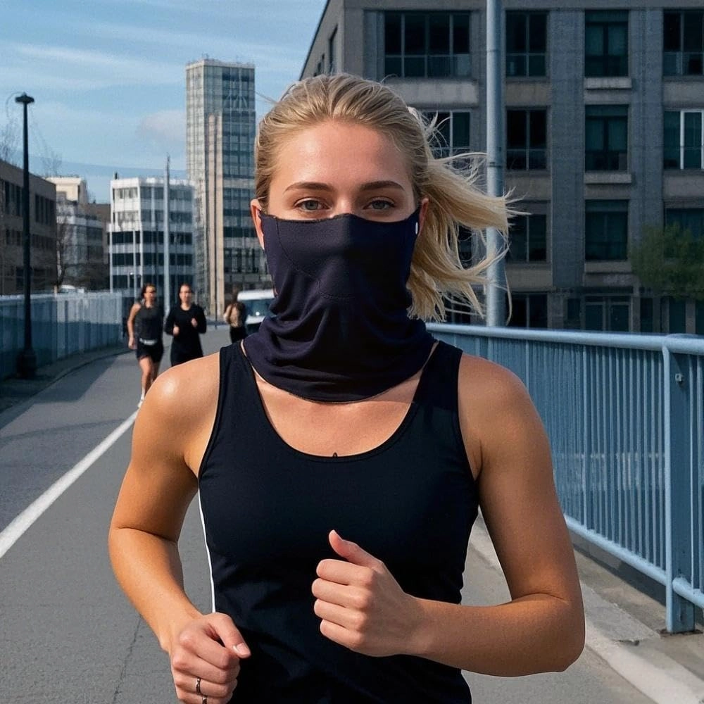 Summer Cooling Neck Gaiter Face Mask, UPF 50  Sun & Dust Protection Face Cover Scarf Breathable Men Women Outdoor