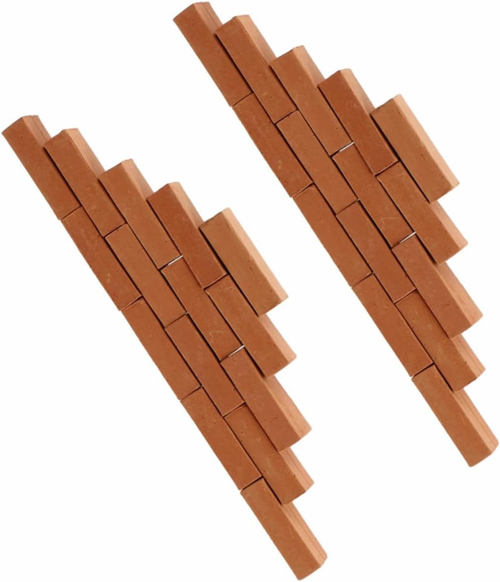 SUPVOX 50pcs Miniature Bricks Tiny Building Blocks for Boys and Girls DIY Crafting Architecture Models for Room Decor Imaginative Play
