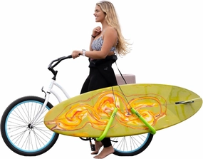 Surfboard Bike Rack | Adjustable Surfboard Bicycle Carrier Surfing Holder | Easily Attaches to Bike Seat by COR Surf