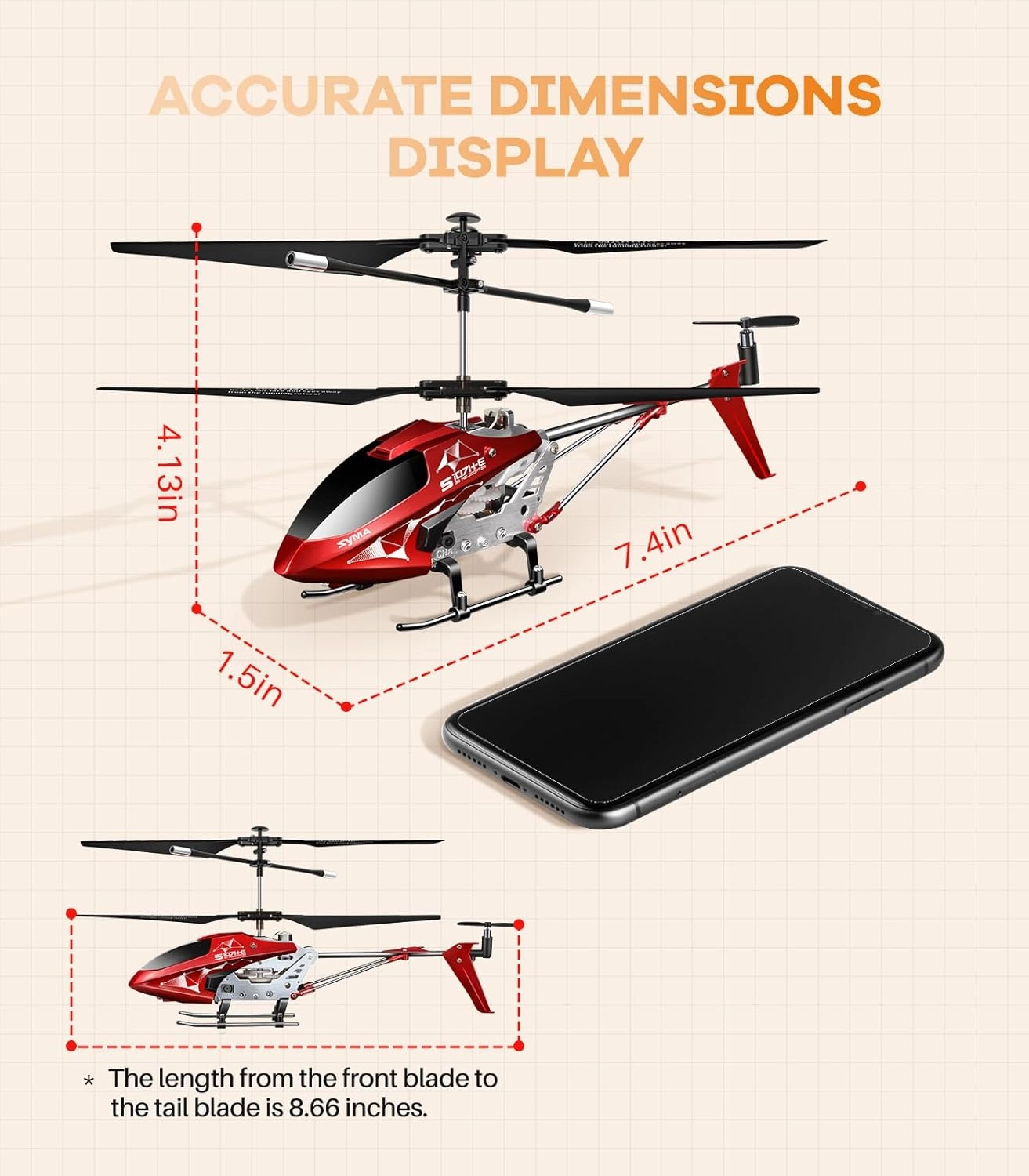 SYMA S107H-E RC Helicopter for Kids and Beginners, Remote Control Helicopter with Altitude Hold, 2 Speed Modes, Whole Alloy Toy for Boys Girls Indoor Outdoor Gift