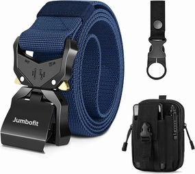 Tactical Belt for Men and Women, Military Work Belt Nylon with Quick-Release Buckle, Gift with Molle Pouch & Clip