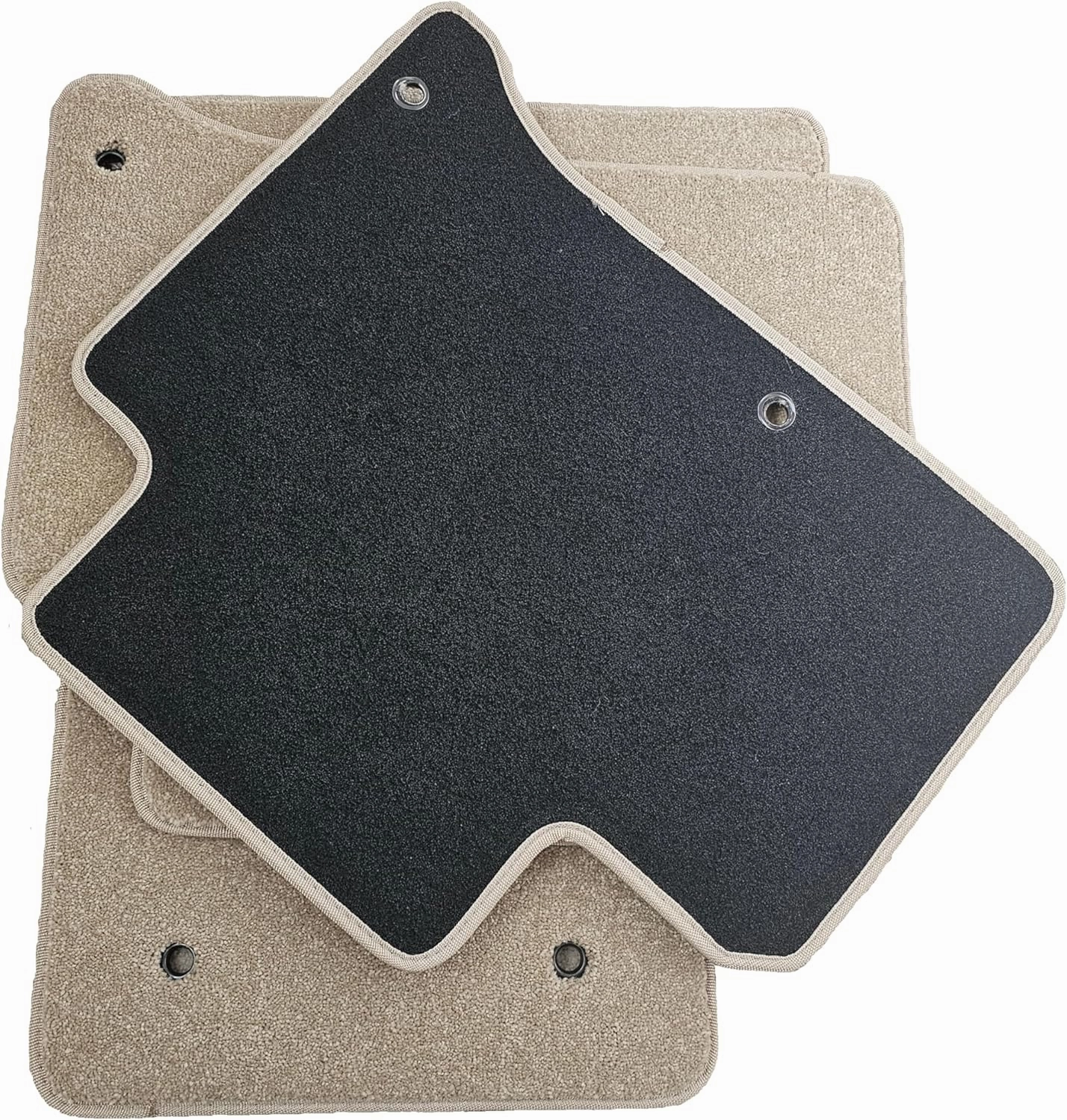 Tailored Car Mat Set Compatible/Replacement for LDV Maxus T90 Ultimate Carpet Mats in Beige, Super, Super Hard Wearing, Non-Slip