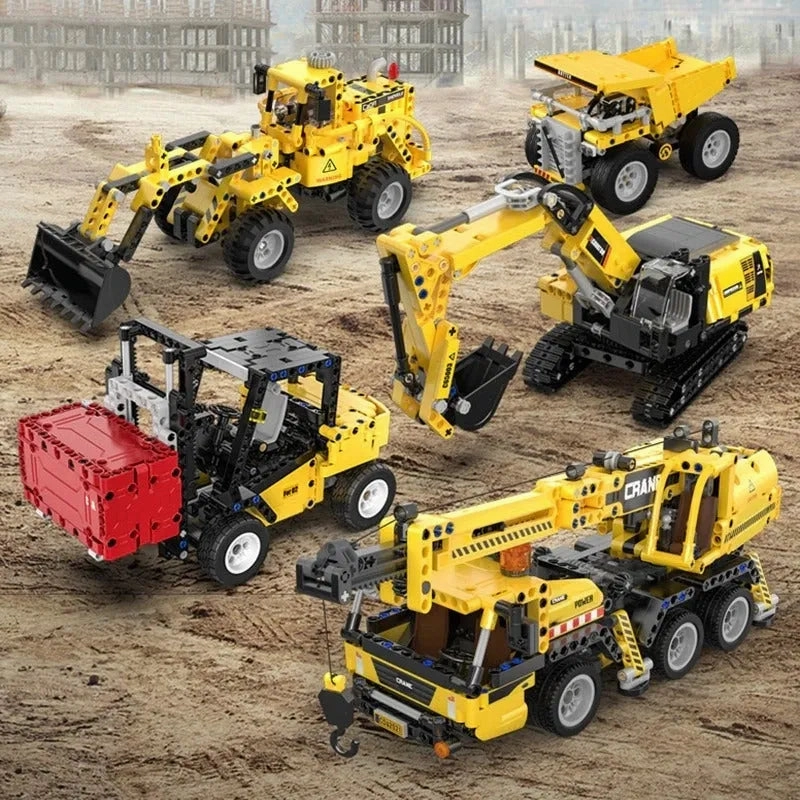 Tech MOC City Wheel Loader Bulldozer Bricks Toys C65004