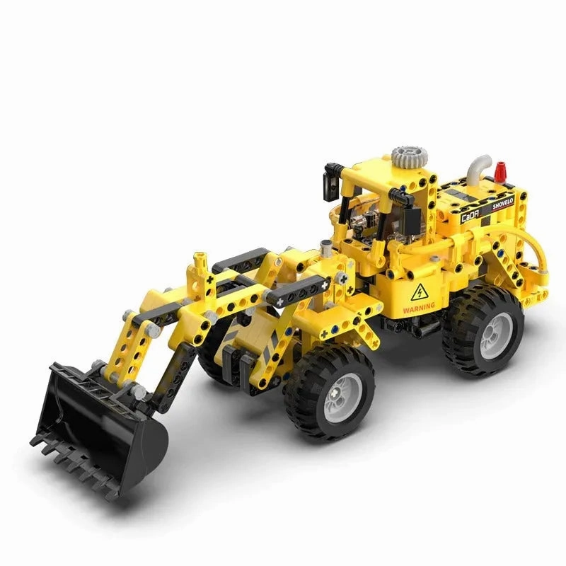 Tech MOC City Wheel Loader Bulldozer Bricks Toys C65004