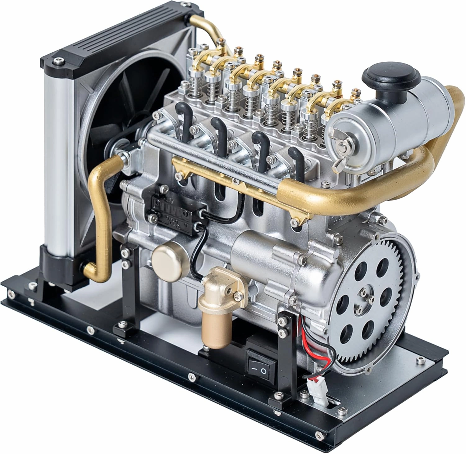 TECHING Mini Diesel Engine Model kit That Runs OHV 4-Cylinder Engine Mechanical Metal Assembly DIY Car Engine Model Kit 300 pcs DM-115
