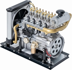 TECHING Mini Diesel Engine Model kit That Runs OHV 4-Cylinder Engine Mechanical Metal Assembly DIY Car Engine Model Kit 300 pcs DM-115