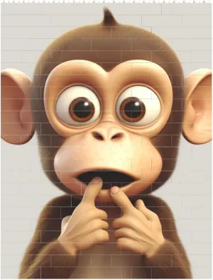 The Silent Monkey Building Block Puzzle Personalized Building Bricks for Adults Block Puzzle Building DIY Brick Block Puzzles Valentine's Day Gifts for Home Decor Brick Puzzle