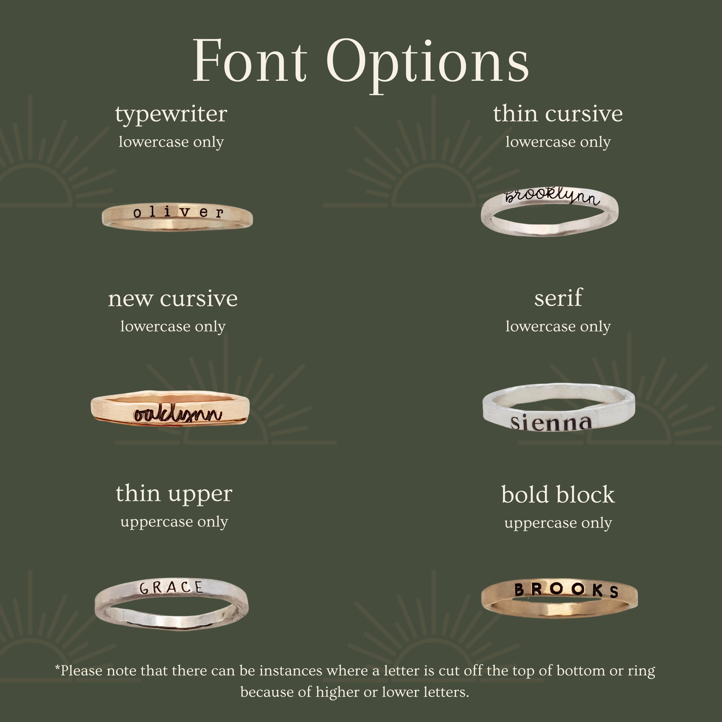 The Maya Stacked Name Ring Set