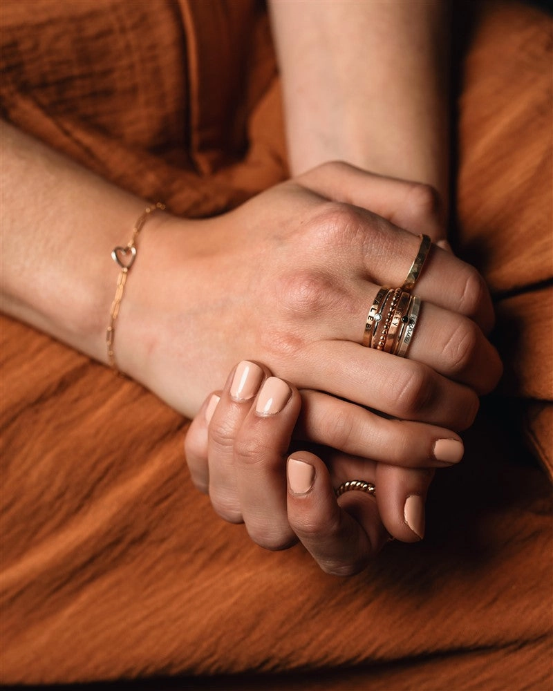The Maya Stacked Name Ring Set