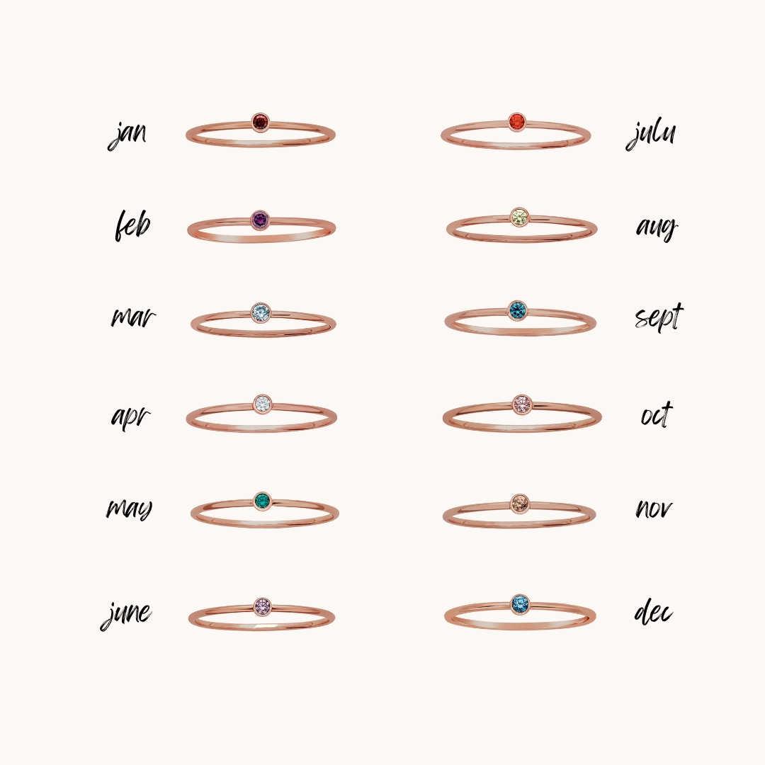 The Maya Stacked Name Ring Set
