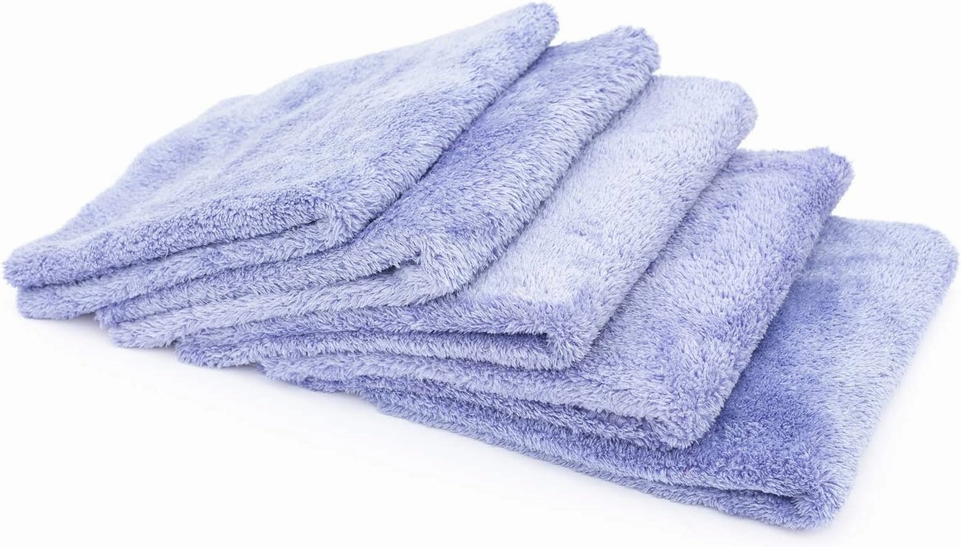 The Rag Company - Eagle Edgeless 350 (5-Pack) Professional Korean 70/30 Blend Super Plush Microfiber Detailing Towels, 350GSM, 16in x 16in, Lavender