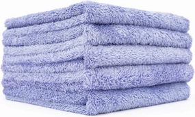 The Rag Company - Eagle Edgeless 350 (5-Pack) Professional Korean 70/30 Blend Super Plush Microfiber Detailing Towels, 350GSM, 16in x 16in, Lavender