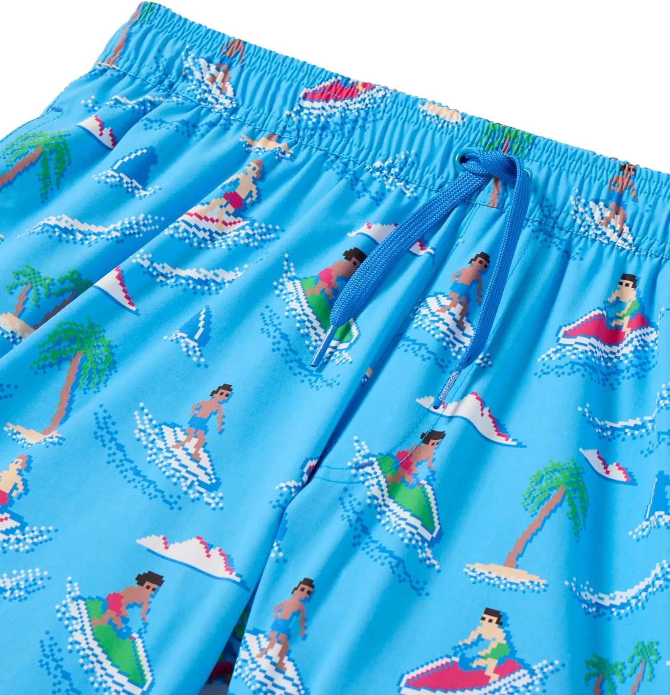 Tipsy Elves Men's Stretch Swim Trunks 7 Inch Inseam 4-Way Stretch with Mesh Liner - Quick-Dry Funny Swimwear Bathing Suit