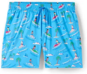 Tipsy Elves Men's Stretch Swim Trunks 7 Inch Inseam 4-Way Stretch with Mesh Liner - Quick-Dry Funny Swimwear Bathing Suit