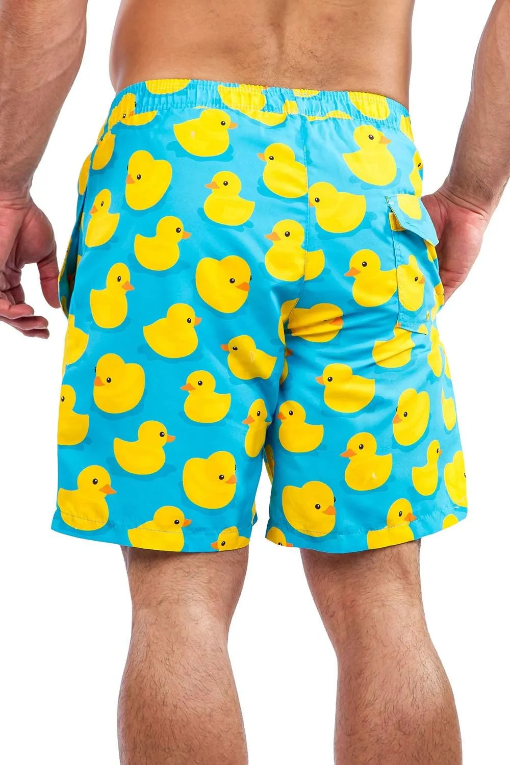 Tipsy Elves Men's Swim Trunks 7 Inch Inseam Classic Fit with Mesh Liner - Quick-Dry Funny Swimwear Bathing Suit