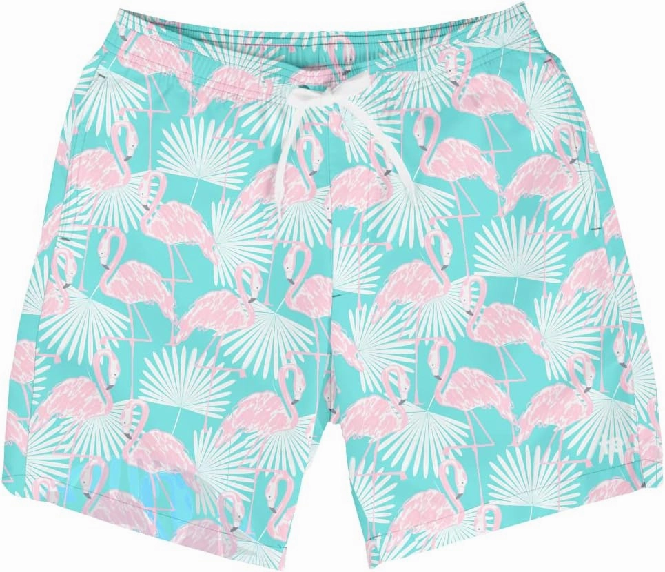 Tipsy Elves Men's Swim Trunks 7 Inch Inseam Classic Fit with Mesh Liner - Quick-Dry Funny Swimwear Bathing Suit