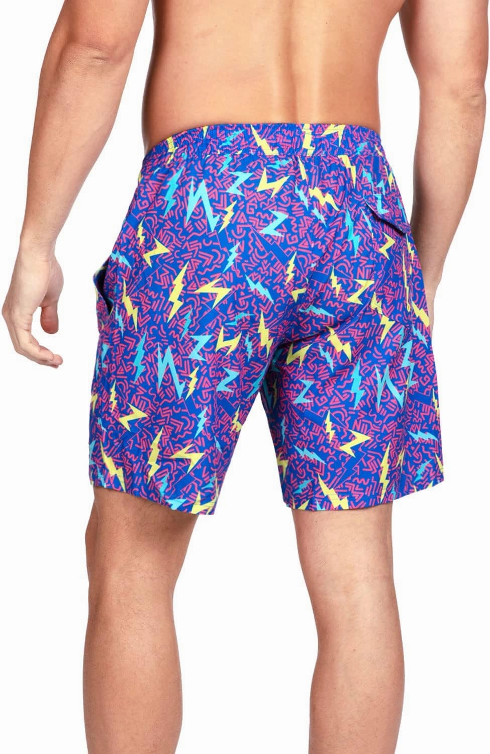 Tipsy Elves Men's Swim Trunks 7 Inch Inseam Classic Fit with Mesh Liner - Quick-Dry Funny Swimwear Bathing Suit