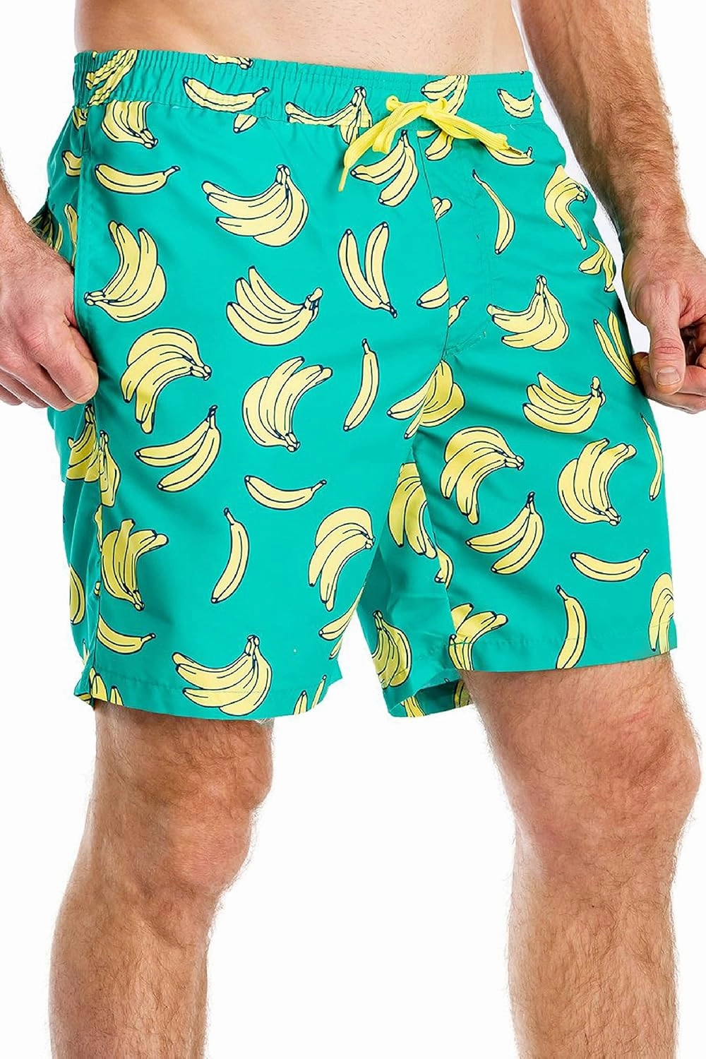 Tipsy Elves Men's Swim Trunks 7 Inch Inseam Classic Fit with Mesh Liner - Quick-Dry Funny Swimwear Bathing Suit
