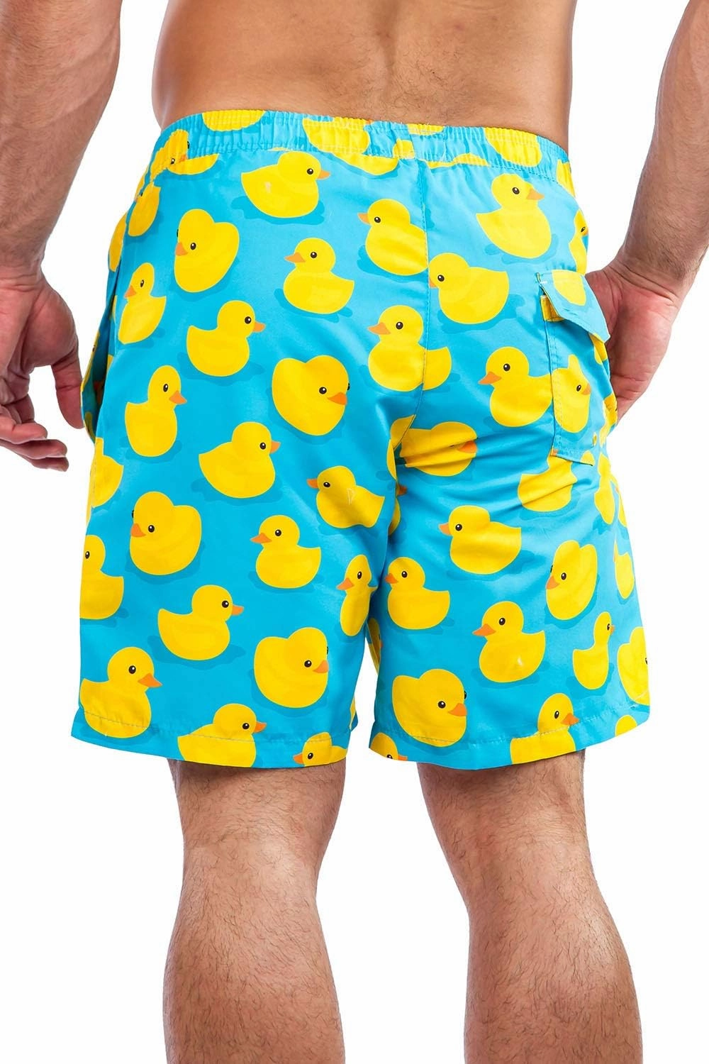 Tipsy Elves Men's Swim Trunks 7 Inch Inseam Classic Fit with Mesh Liner - Quick-Dry Funny Swimwear Bathing Suit