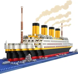 Titanic Model Micro Mini Blocks Set, 1860pcs 3D Titanic Ship Model, DIY Brick Ideal Gift for Adults and Kids