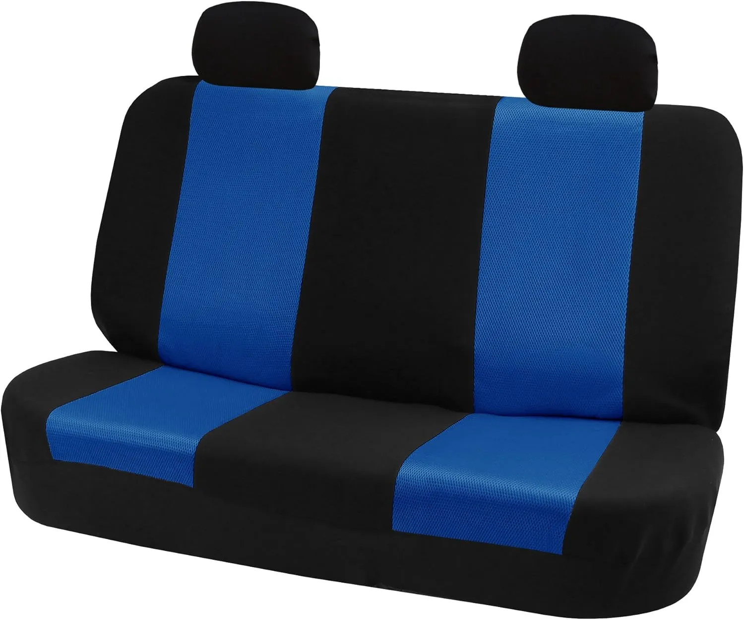 TLH Classic Cloth Automotive Car Seat Covers Rear Set, Blue Universal Fit Car Seat Covers Protector for Cars, Auto, Trucks, SUV