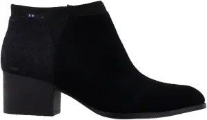TOMS Womens Loren Casual Boots Ankle Mid Heel 2-3" - Black