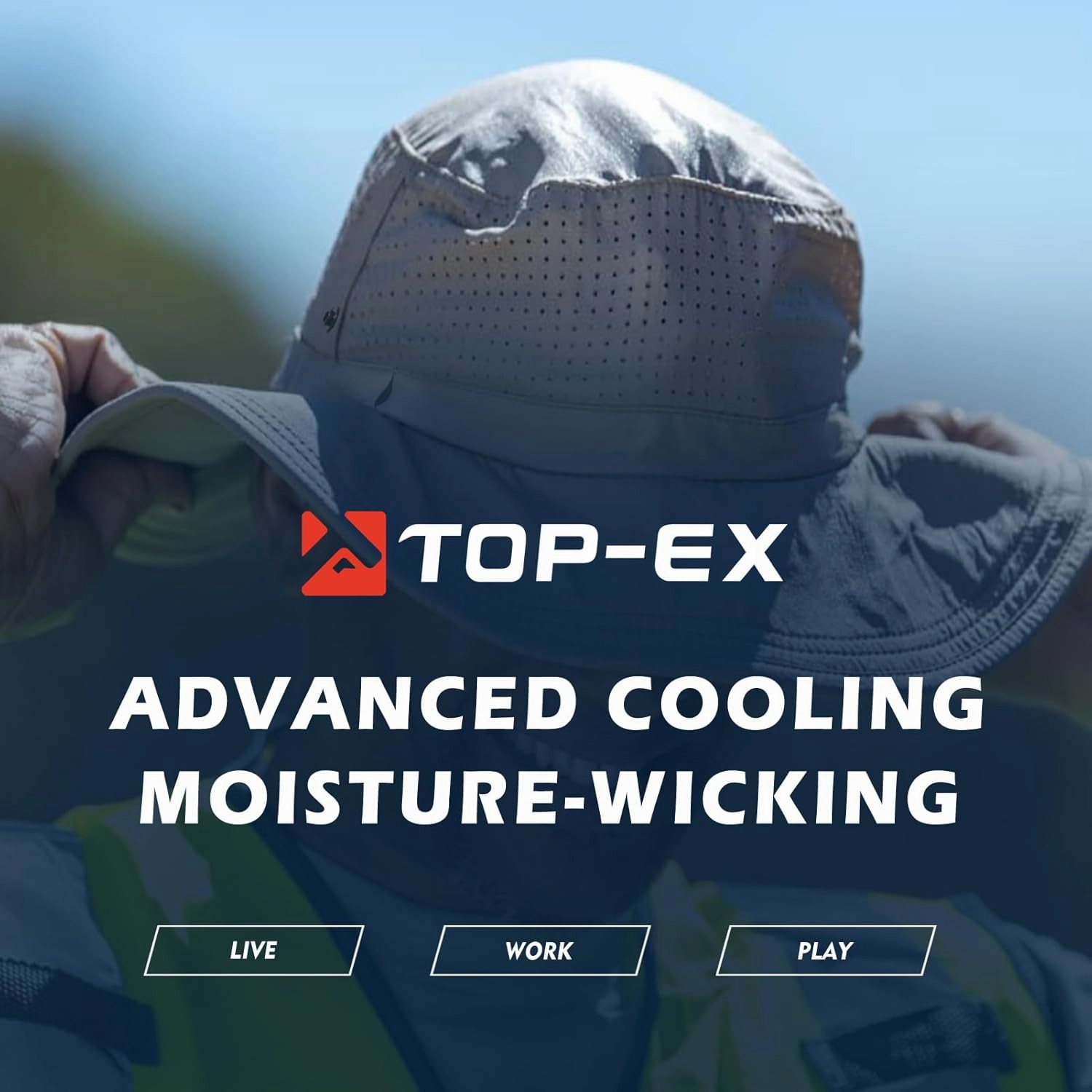 TOP-EX XL/XXL UPF 50  Wide Brim Sun Hat for Men and Women – Advanced Cooling & Ultra-Breathable for Outdoor Comfort