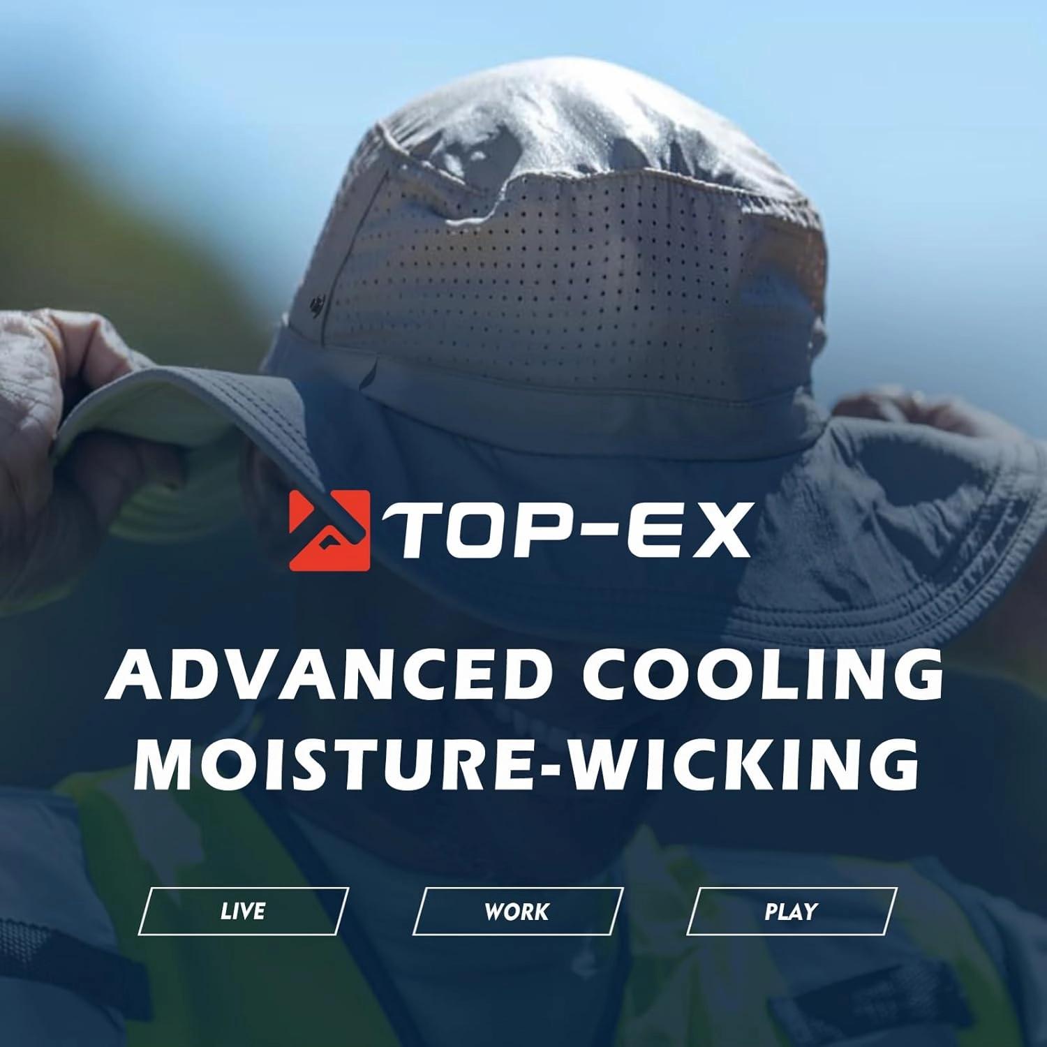 TOP-EX XL/XXL UPF 50  Wide Brim Sun Hat for Men and Women – Advanced Cooling & Ultra-Breathable for Outdoor Comfort
