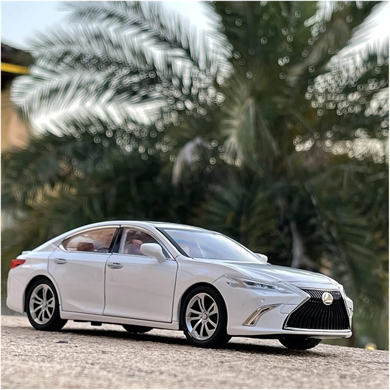 Toy car Model 1:24 for Lexus ES300 Alloy Car Model Diecast Toy Sound and Light Collection Childrens Toy Gift (Color : Black)