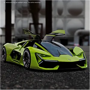 Toy car Model 1:24 for Terzo Millennio Concept Sports Car Model Diecast Simulation Collection Toy Gift (Color : Green)
