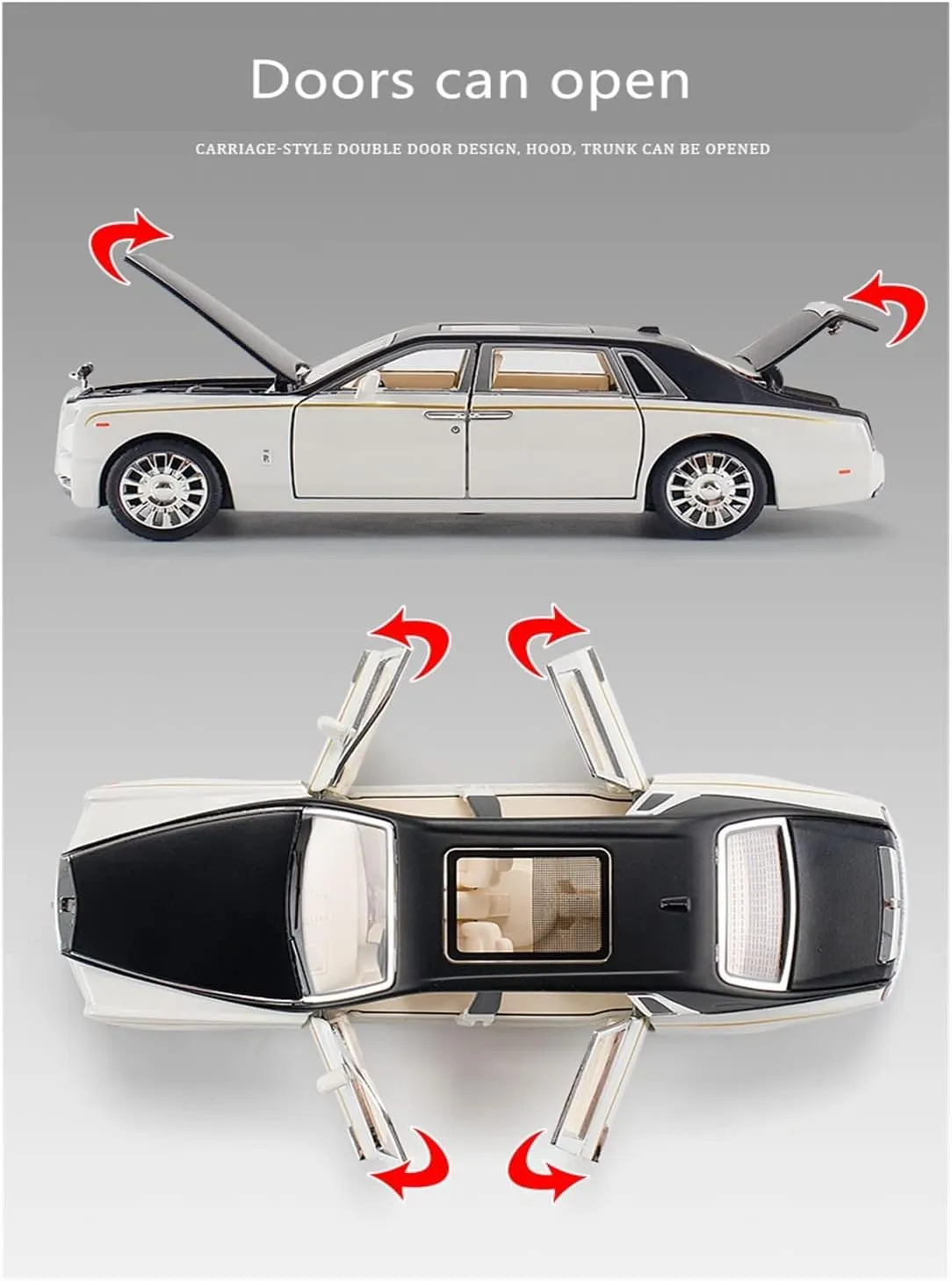 Toy car Model 1:32 for Rolls Royce Phantom Alloy Car Model Diecast Toy Simulation Sound Light Childrens Gift (Color : C3)
