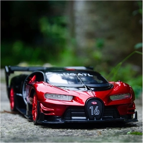 Toy car Model 1:24 for Bugatti Vision GT Metal Toy Alloy Car Model Diecasts Toys for Children (Color : Red)