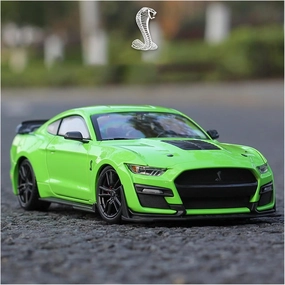 Toy car Model 1:24 for Ford Mustang Shelby GT500 Toy Alloy Diecasts Car Model Toys for Children (Color : Green)
