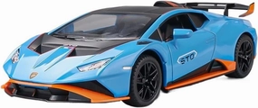Toy car Model 1/24 for Huracan STO Super Car Model Diecast Metal Alloy Car Toys for Kids Miniauto Gifts (Color : Blue)