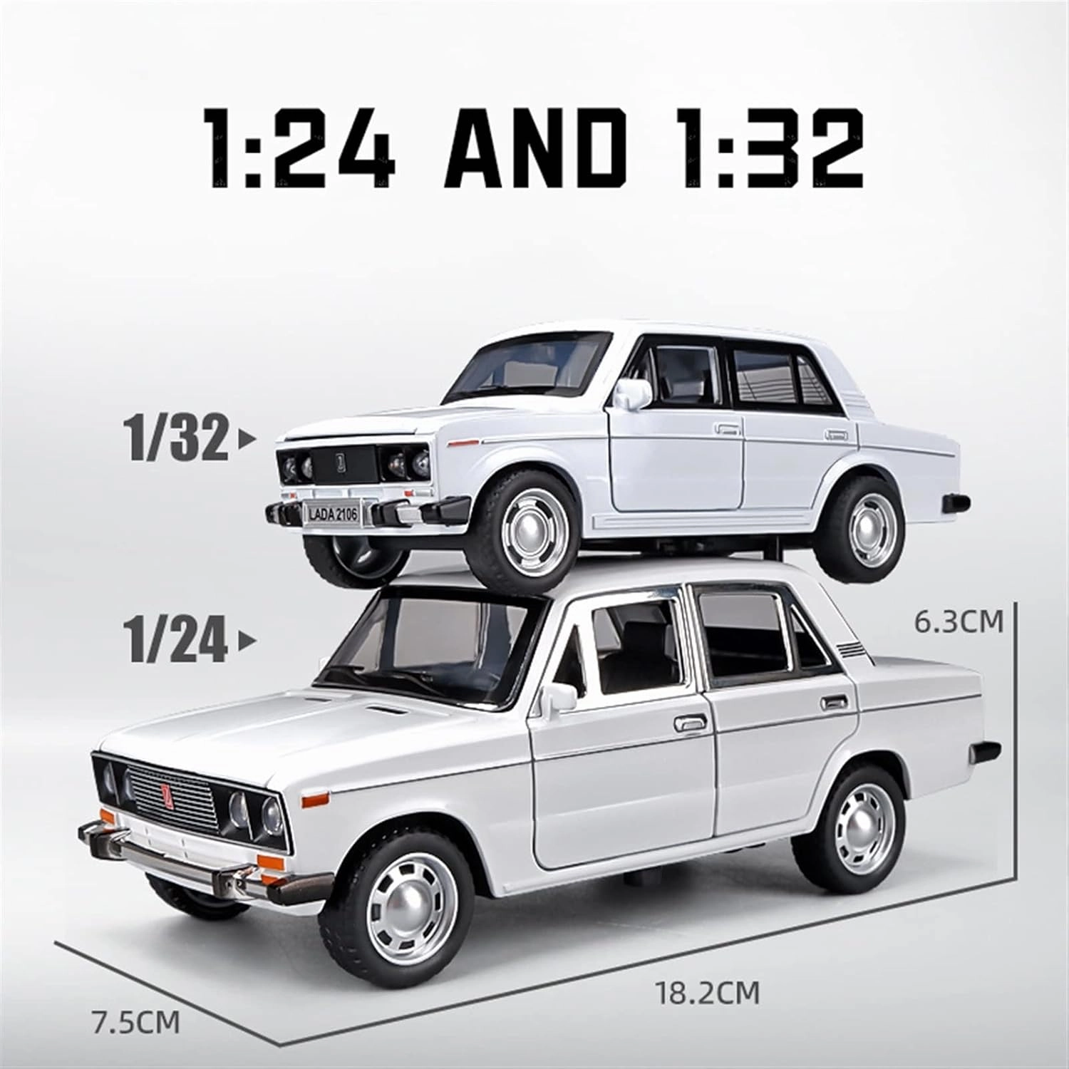 Toy car Model 1:24 for Lada Alloy Car Model Light Sound Effect Diecast Car Toys for Boys Gift Kids Toys Collection (Color : Blue)