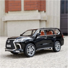 Toy car Model 1:24 for Lexus LX570 SUV Alloy Car Model Diecasts with Sound and Light Toy Gift (Color : 3)