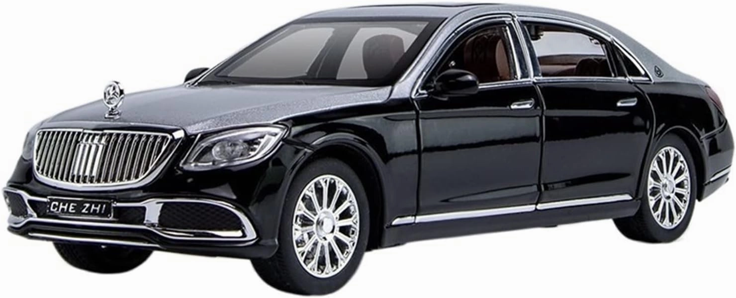Toy car Model 1:24 for Maybach S600 Alloy Metal Car Model Diecast Toy with Sound and Light Childrens Gifts