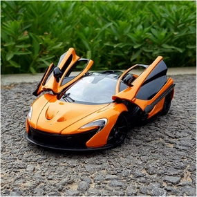 Toy car Model 1/24 for McLaren P1 Alloy Sports Car Model Diecast Metal Toy High Simulation Collection Toy Gift (Color : Orange)