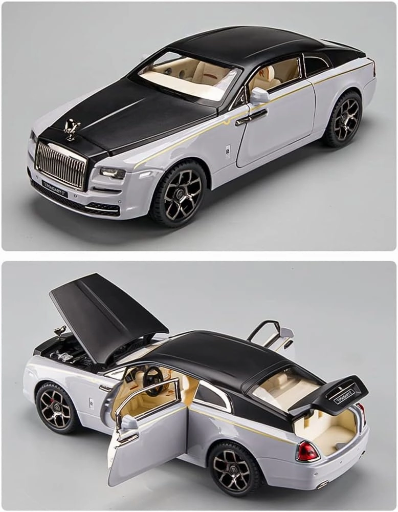 Toy car Model 1:24 for Rolls Royce Alloy Model Car Toy Diecasts Sound and Light Car Toys (Color : B2)