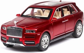 Toy car Model 1/24 for Rolls Royce Cullinan SUV Car Model Alloy Die Cast Toy Sound Light Toys Vehicle (Color : Red)
