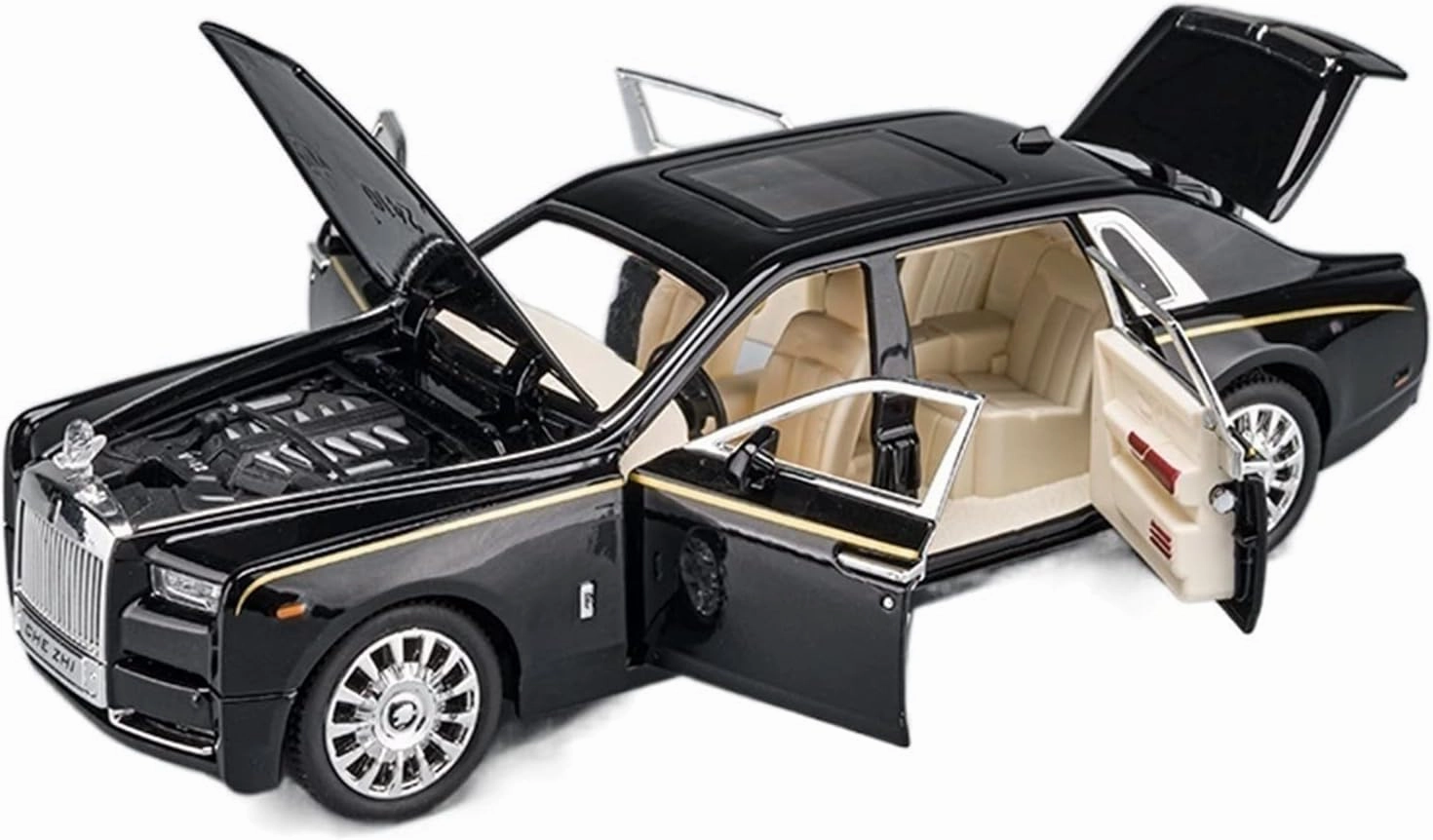 Toy car Model 1:24 for Rolls Royce Phantom Mansory Alloy Car Model Diecasts Toy Sound and Light Toys for Kids Gifts (Color : B2)