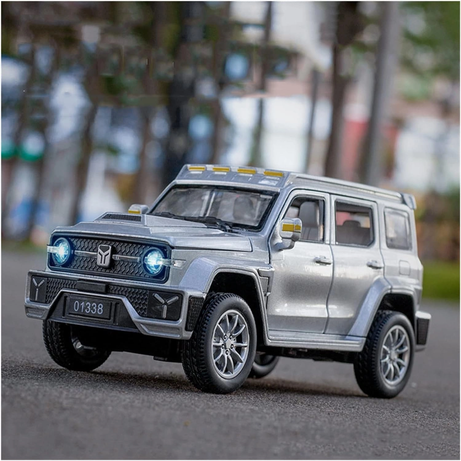 Toy car Model 1:24 for WEY Tank 300 Cyberpunk Alloy Car Model Diecasts Toy Pickup Car Kid Toys for Gifts Boy Toy