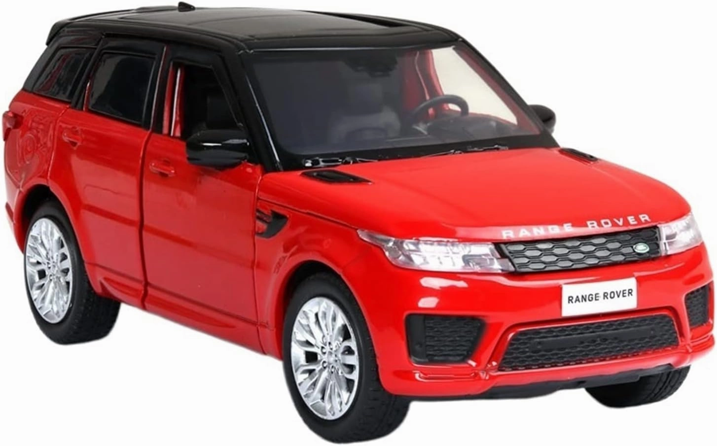 Toy car Model 1:32 Alloy Car for Land-Rover Range Rover Sports Car Model with Sound and Light Toys (Color : Red)