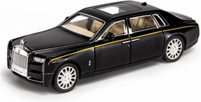 Toy car Model 1/32 Alloy DieCast for Rolls-Royce Phantom Car Model Toy with Sound Light Toys for Boy Gift (Color : Black)