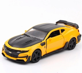 Toy car Model 1/32 Die Cast Sport Car Size 16Cm Metal Body 4 Open Doors Collective Excellent Toy (Color : Yellow)