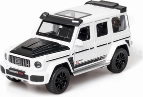 Toy car Model 1:32 Diecast Metal Toy Car Model Vehicle SUV New G700 with Sound and Light Pull Back Kids Toys Gifts (Color : White)